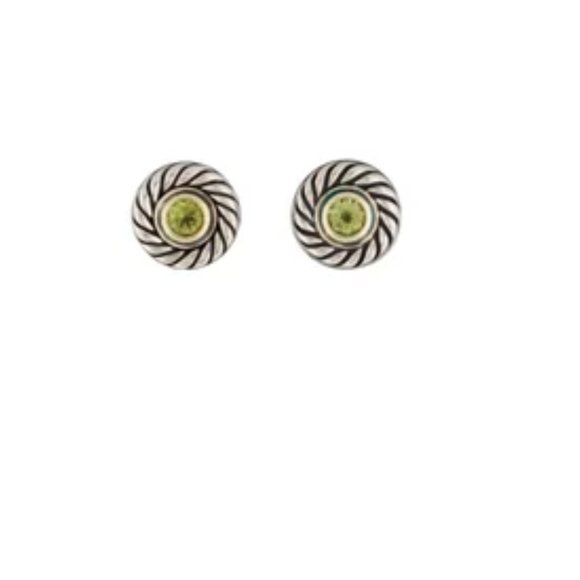 David Yurman 14K Yellow Cookie Cable Stud Earrings - Picture 5 of 10